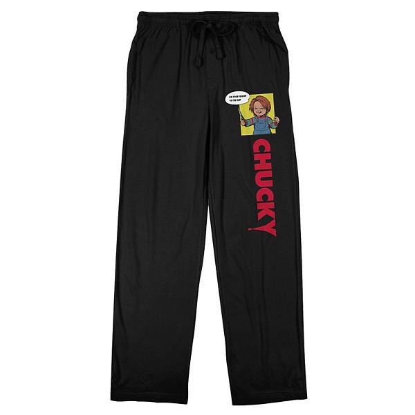 Men's Chucky Character Logo Pajama Pants Licensed Character