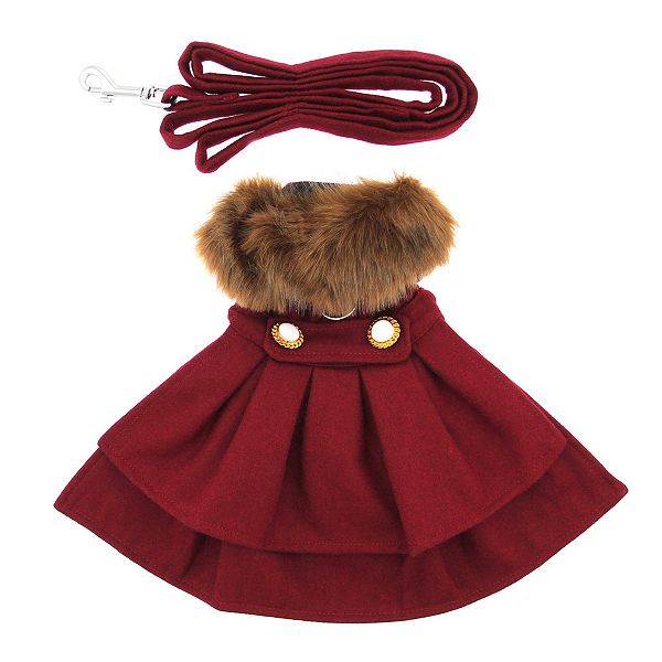 Doggie Design Wool Fur-trimmed Dog Harness Coat Doggie Design