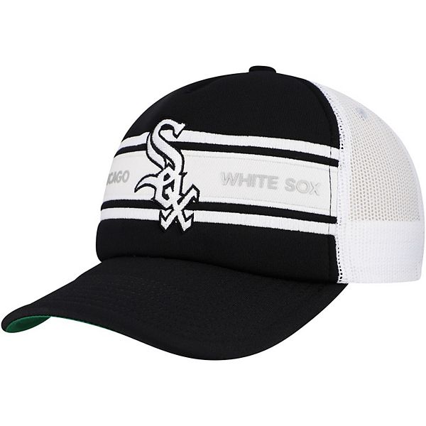 Men's   Black Chicago White Sox Sideline Trucker Adjustable Hat Mitchell & Ness