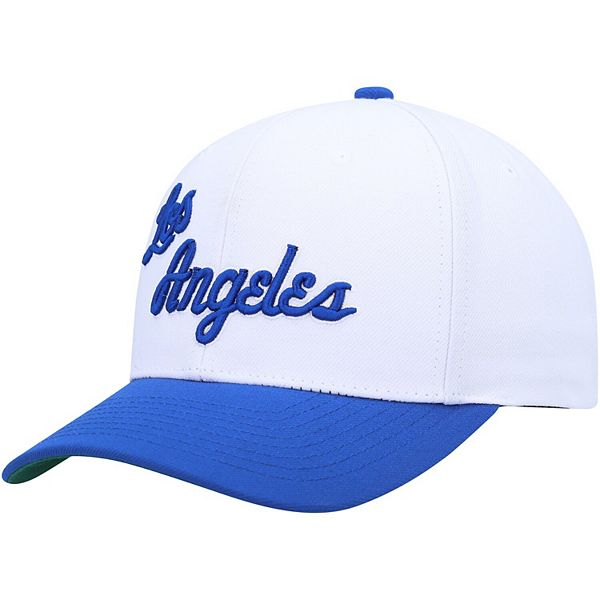 Men's Mitchell & Ness White/Powder Blue Los Angeles Lakers Hardwood Classics Core 2-Tone 2.0 Pro Snapback Hat Unbranded