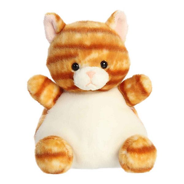 Aurora Small Orange Palm Pals Party Sized 8" Meow Kitty Adorable Stuffed Animal Palm Pals