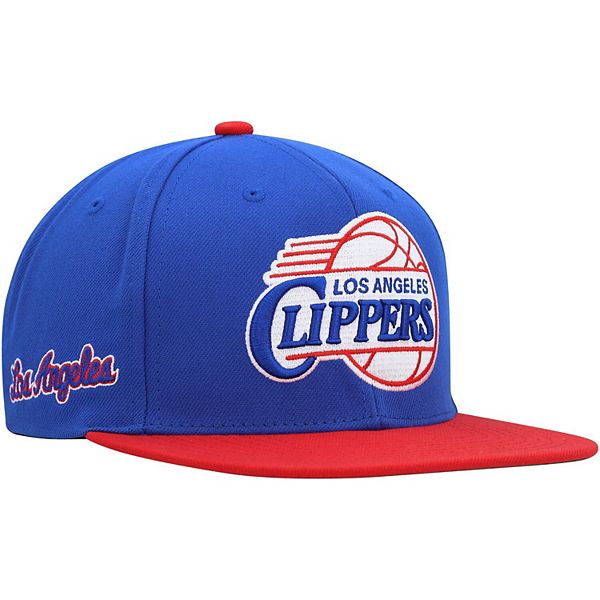 Men's Mitchell & Ness  Royal/Red LA Clippers Hardwood Classics Essentials 2.0 Snapback Hat Unbranded