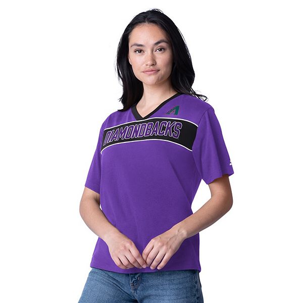 Women's Starter Purple Arizona Diamondbacks Game Day V-Neck T-Shirt Starter