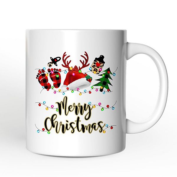 Baby Christmas Buffalo Plaid Mug Gift OrnamentallyYou