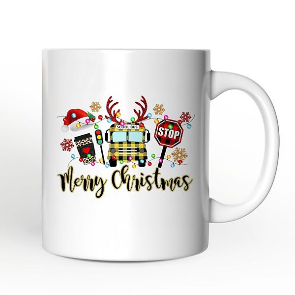 School Bus Driver Buffalo Plaid Mug Christmas Gift OrnamentallyYou