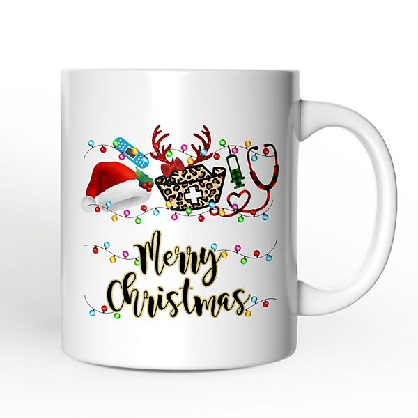 Plaid Nurse Christmas Mug, Gift for Medical Assistants and Hospital Technicians OrnamentallyYou