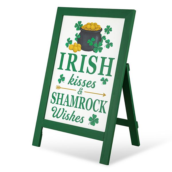 Glitzhome 24"H Handcrafted St. Patrick's Wooden Porch Sign Glitzhome