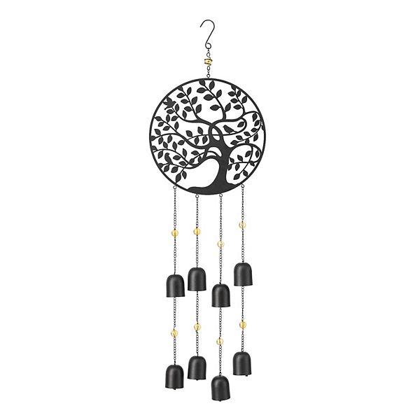 Glitzhome 32"H Metal Tree of Life Windchime with Bells Glitzhome