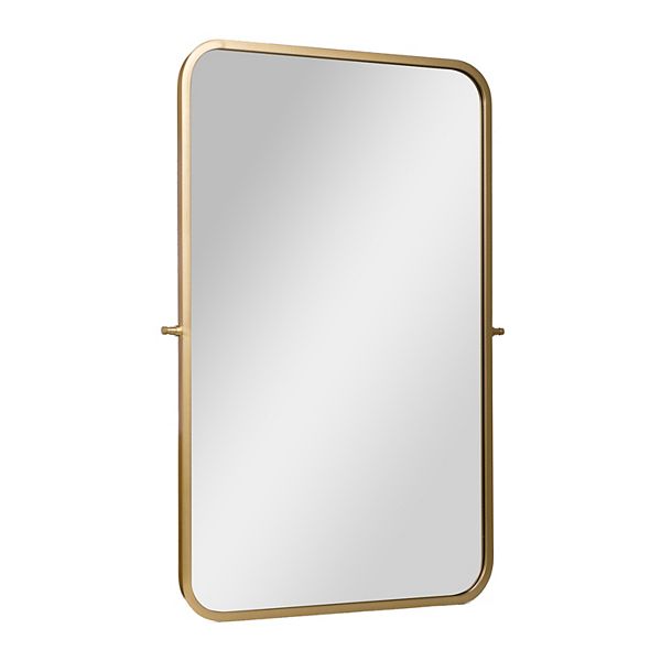 Emma and Oliver Pivot Wall Mirror with Metal Frame, Silver Backed Glass Emma+Oliver