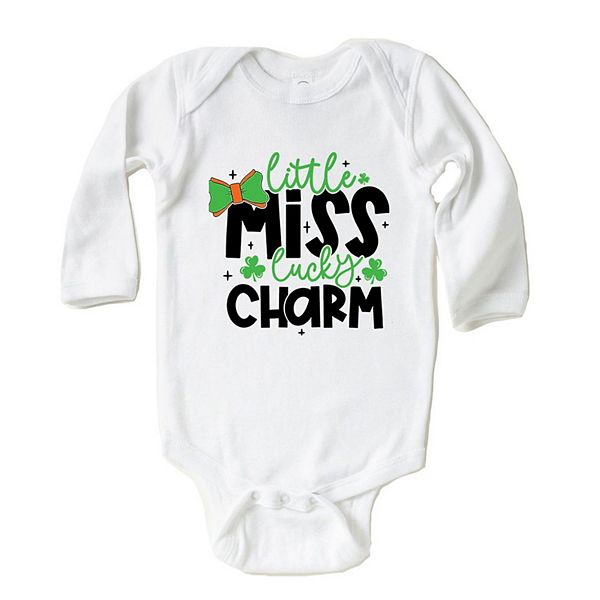 Little Miss Lucky Charm Baby Long Sleeve Bodysuit The Juniper Shop