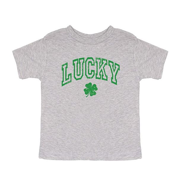 Lucky Clover Distressed Toddler Short Sleeve Graphic Tee The Juniper Shop