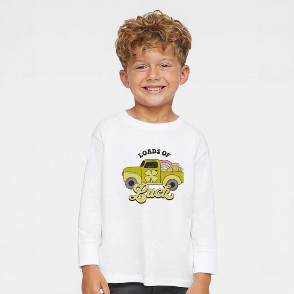 Loads Of Luck Retro Truck Toddler Long Sleeve Graphic Tee The Juniper Shop