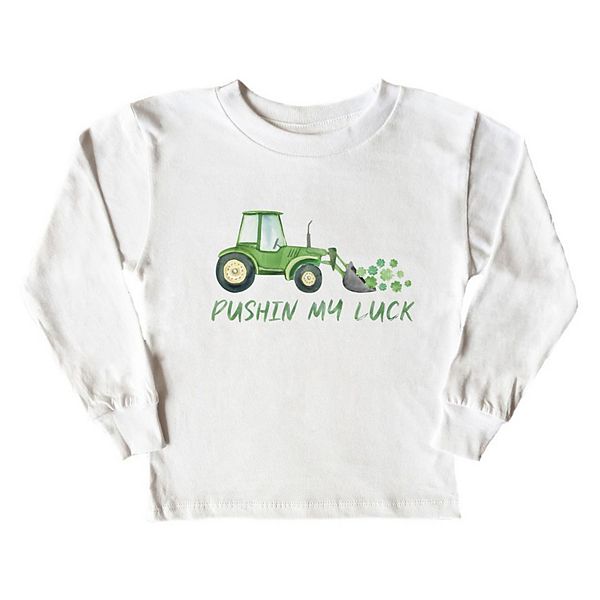 Pushin My Luck Toddler Long Sleeve Graphic Tee The Juniper Shop