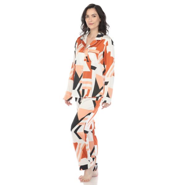 Women's Printed Satin Pajama Set WM Fashion