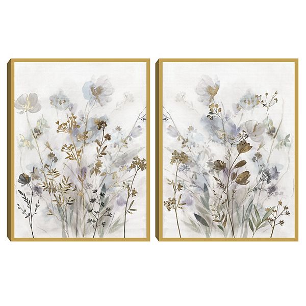 Delicate Foliage Framed Canvas Wall Art 2-Piece Set Unbranded