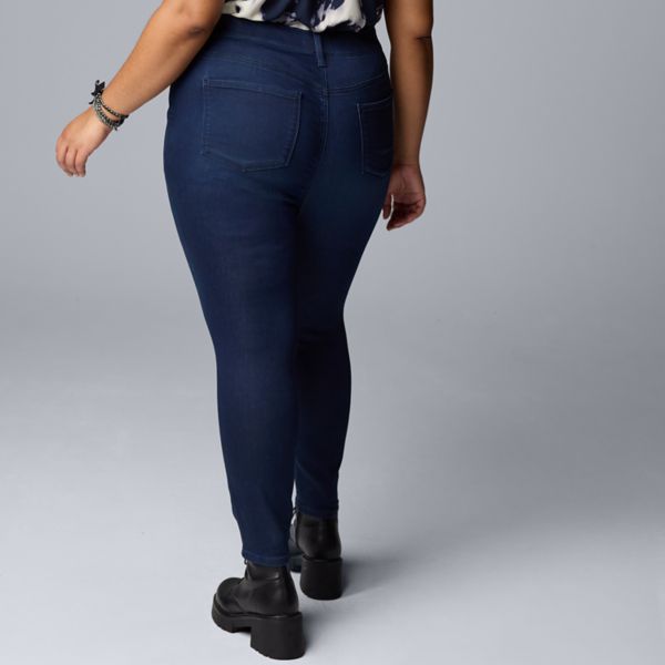 Plus Size Simply Vera Vera Wang Mid-Rise Denim Shaping Leggings Simply Vera Vera Wang