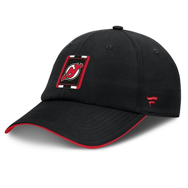 Men's Fanatics Black/Red New Jersey Devils Authentic Pro Ripstop Adjustable Hat Fanatics Brands - White Label