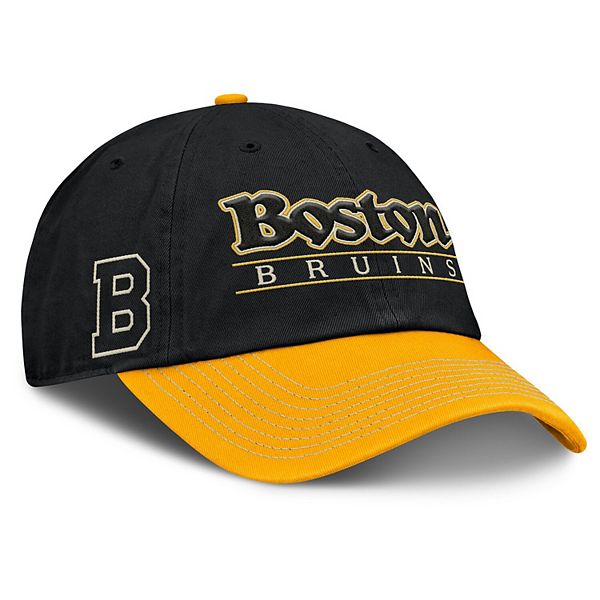 Men's Fanatics Black Boston Bruins Heritage Home Ice Two-Tone Adjustable Hat Fanatics Brands - White Label