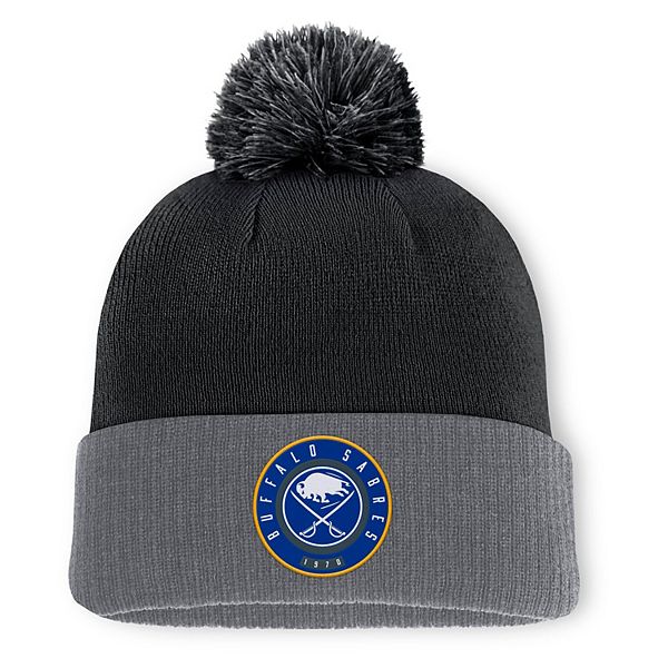 Men's Fanatics  Black Buffalo Sabres Cuffed Knit Hat with Pom Fanatics Brands - White Label