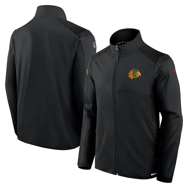 Men's Fanatics  Black Chicago Blackhawks Authentic Pro Rink Fleece Full-Zip Jacket Fanatics Brands - White Label