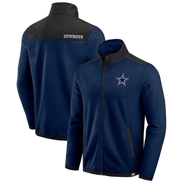 Men's Darius Rucker Collection by Fanatics Navy Dallas Cowboys Color Block Polar Fleece Full-Zip Jacket Darius Rucker Collection by Fanatics