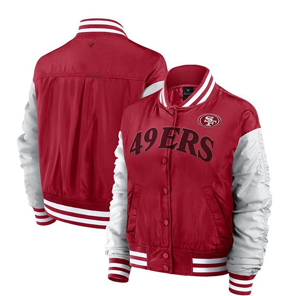 Women's Fanatics  Scarlet San Francisco 49ers Elements Wave Full-Snap Jacket Fanatics Brands - White Label