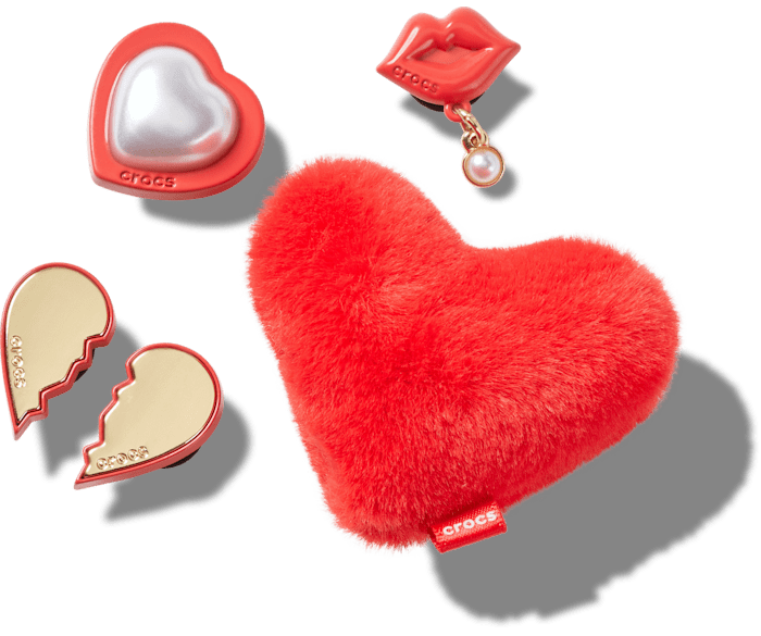 Red Valentines 5 Pack Crocs