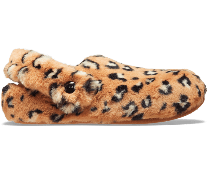 Classic Leopard Fur Cozzzy Slipper Crocs