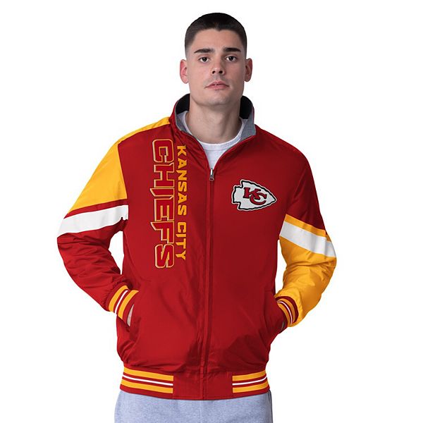 Men's G-III Extreme Red/Heather Gray Kansas City Chiefs Strong Arm Reversible Full-Zip Jacket G-III Extreme