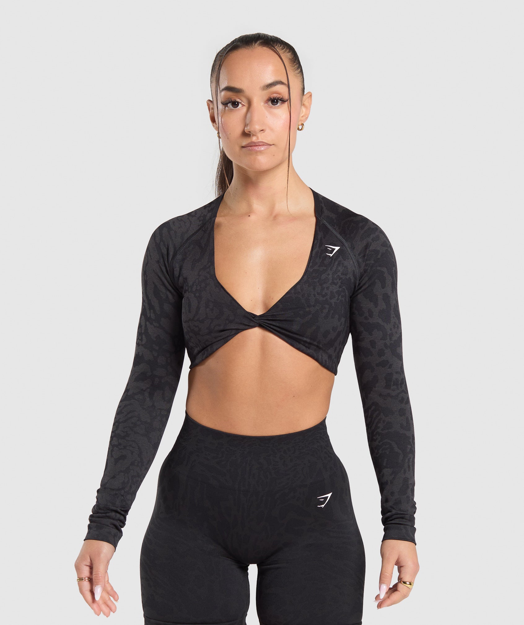 Adapt Safari Long Sleeve Crop Top Gymshark