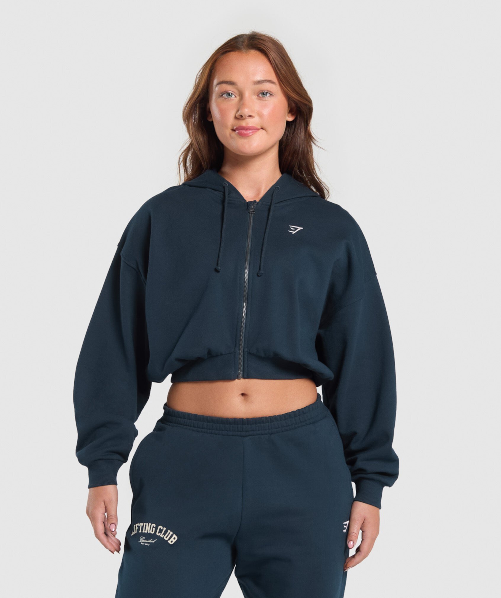 Lifting Club Cropped Zip Up Hoodie Gymshark