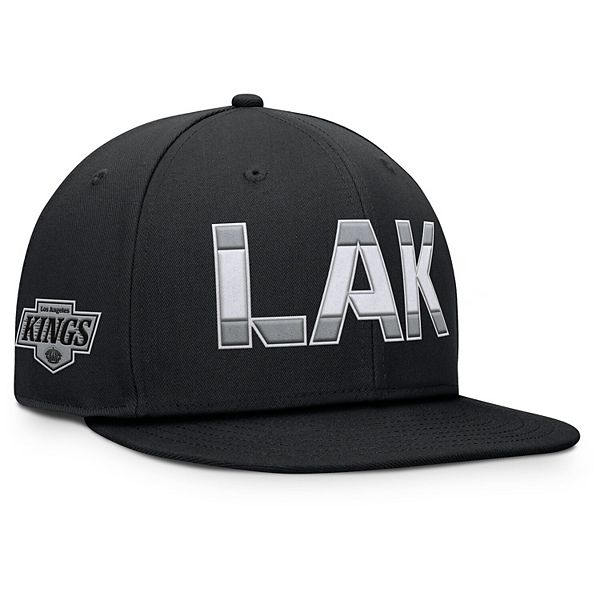 Men's Fanatics Black Los Angeles Kings Authentic Pro Rink Snapback Hat Fanatics Brands - White Label