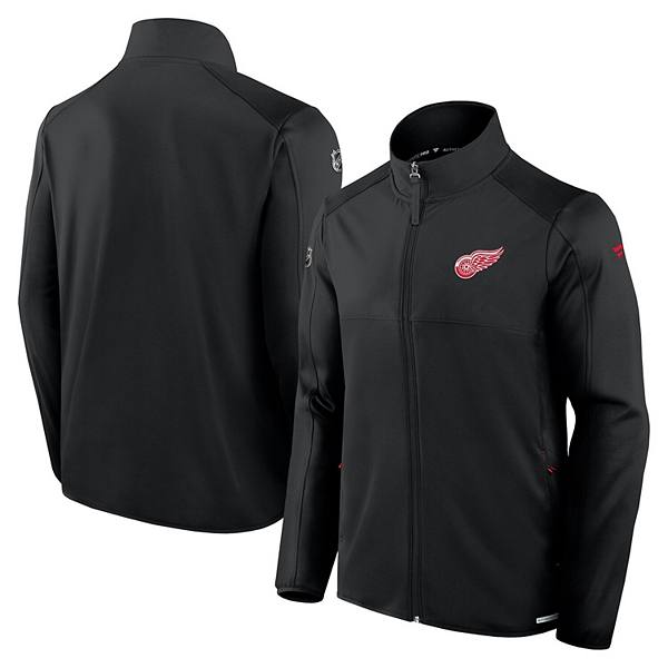 Men's Fanatics  Black Detroit Red Wings Authentic Pro Rink Fleece Full-Zip Jacket Fanatics Brands - White Label