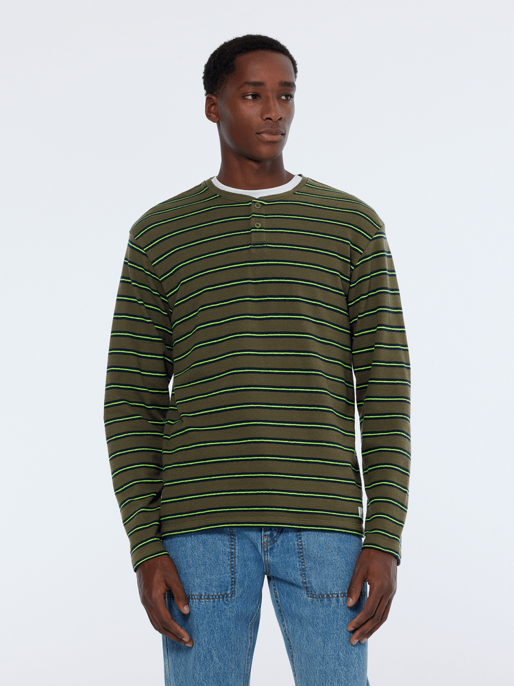 Relaxed Fit Textured Stripe Long Sleeve T-Shirt Scotch & Soda