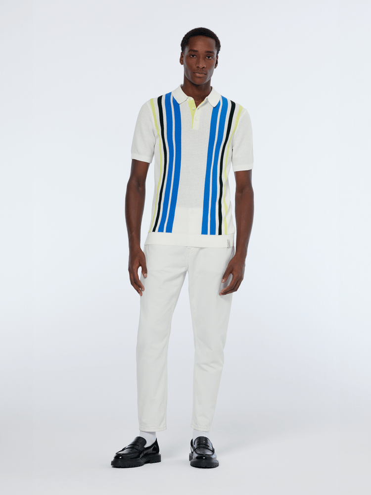 Structured Knit Striped Polo Scotch & Soda