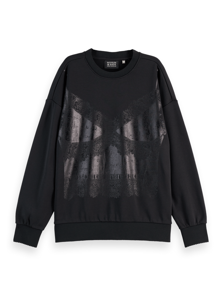 Foil Print Oversized Sweatshirt Scotch & Soda