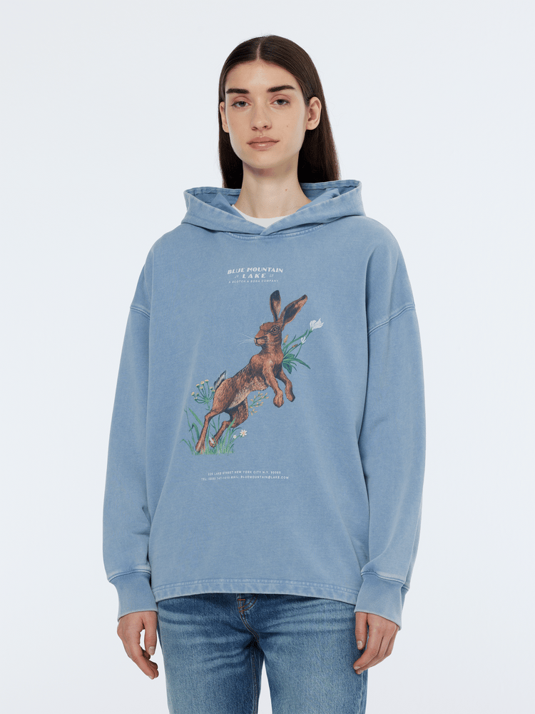 Bunny Washed Artwork Oversized Hoodie Scotch & Soda