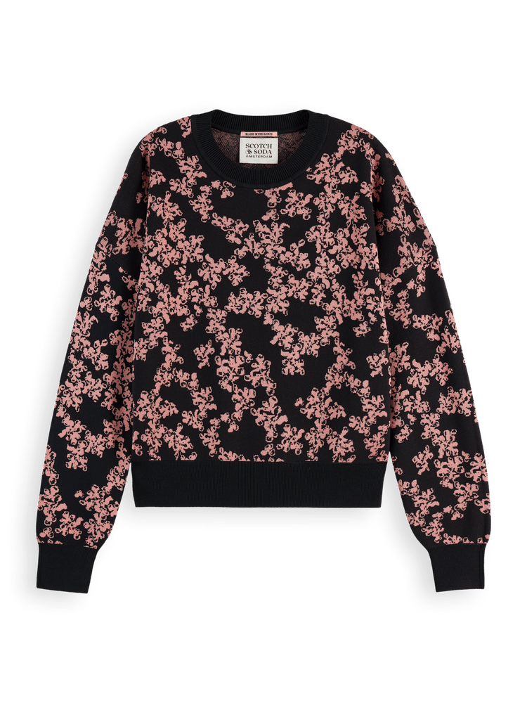 Floral Jacquard Relaxed Pullover Scotch & Soda