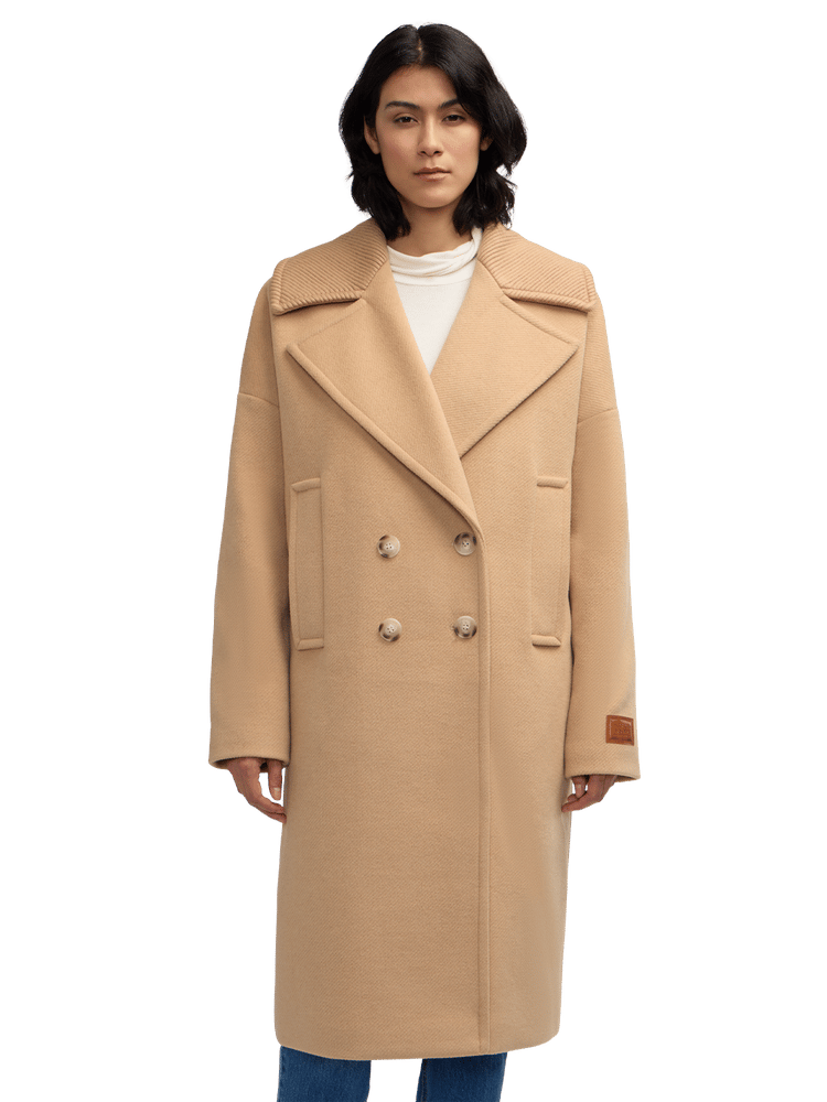 Sigrid Knit Collar Long Oversized Coat Scotch & Soda