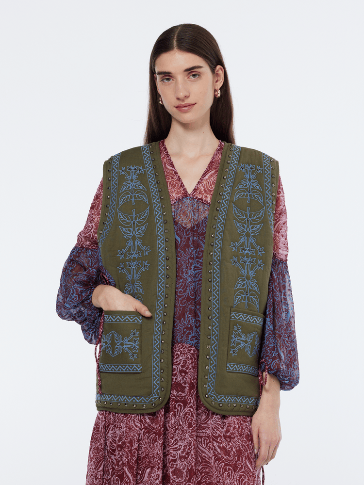 Floral Embroidered Gilet Scotch & Soda