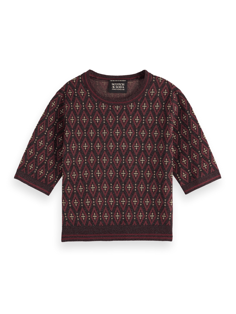 Short Sleeve Jacquard Pullover Scotch & Soda