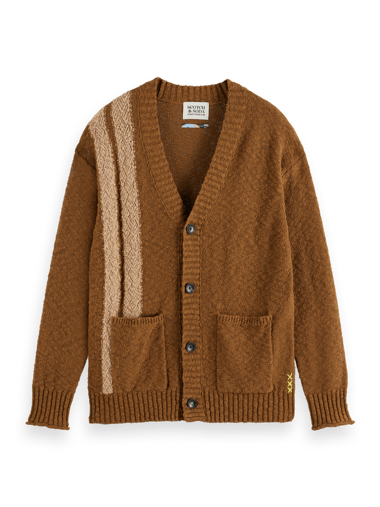 Textured Drop Shoulder Cardigan Scotch & Soda