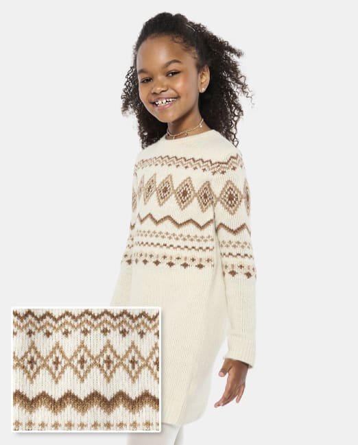 Girls Mommy And Me Fairisle Sweater Dress The Children`s Place