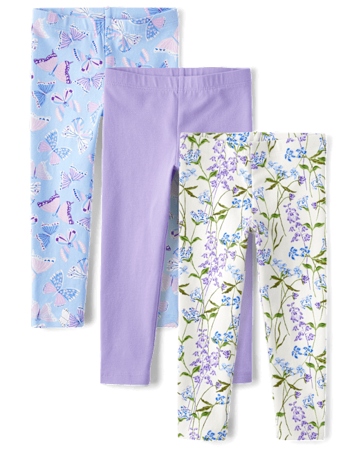 Toddler Girls Floral Leggings 3-Pack The Children`s Place