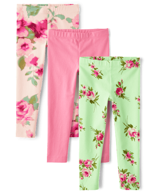 Toddler Girls Floral Leggings 3-Pack The Children`s Place