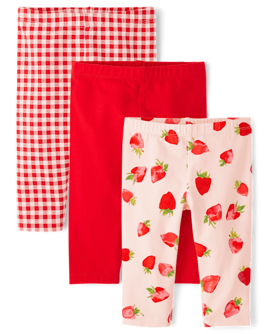 Toddler Girls Strawberry Capri Leggings 3-Pack The Children`s Place