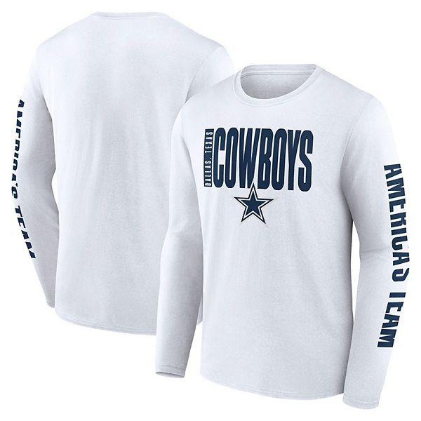 Men's Fanatics White Dallas Cowboys Vision Long Sleeve T-Shirt Fanatics Brands - White Label