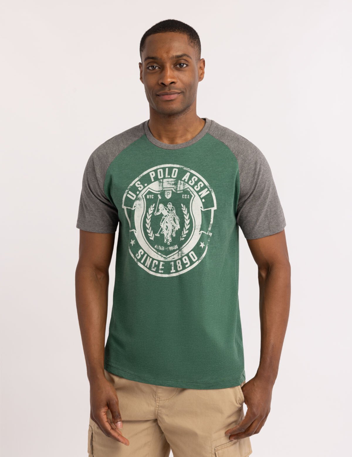 DISTRESSED GRAPHIC RAGLAN SLEEVE T-SHIRT U.S. Polo Assn.