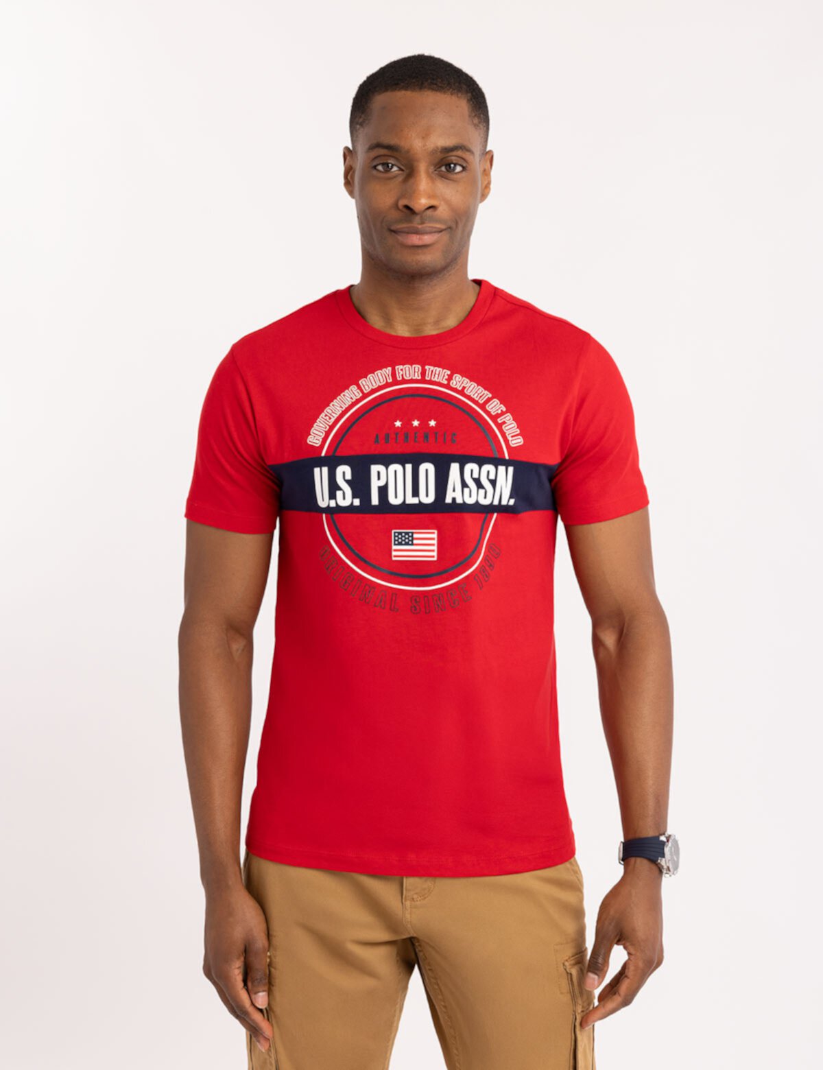 USPA PIECED CIRCLE LOGO JERSEY T-SHIRT U.S. Polo Assn.