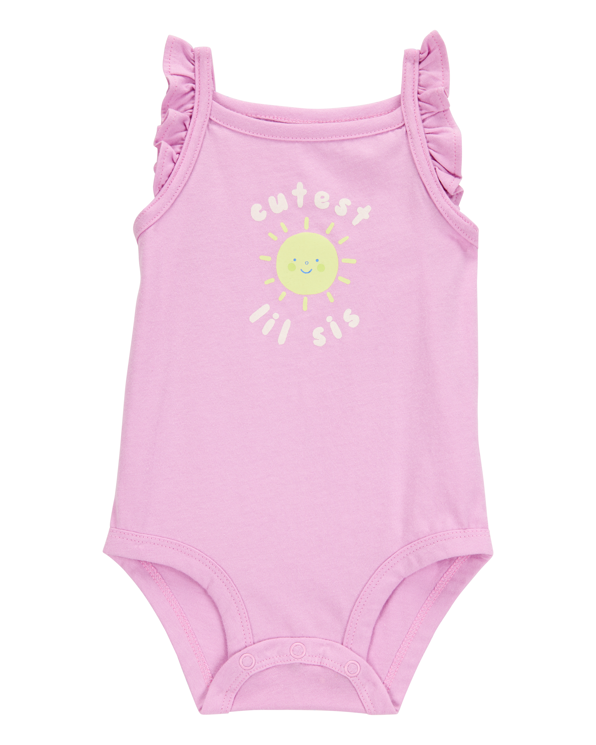 Baby Lil Sis Flutter-Sleeve Bodysuit Carter's